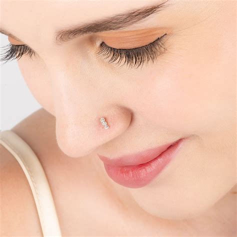 Vertical Trio Silver Nose Pin – Touch925