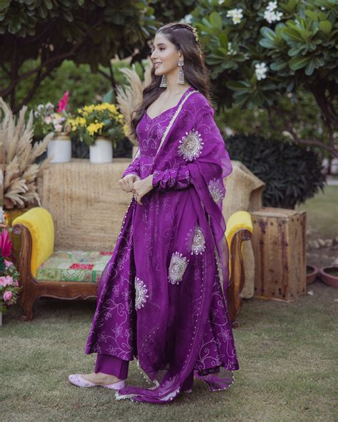 Shop Anuraag Purple Bandhani Muslin Suit Set for Women Online in India ...