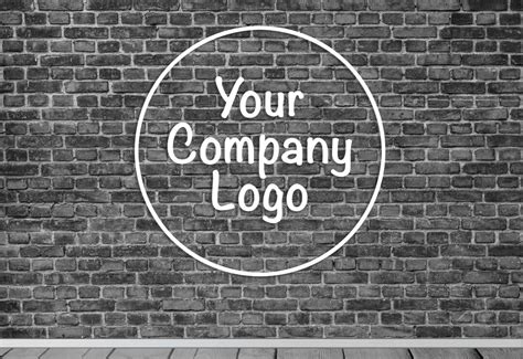 Buy Brick Wall Effect Wallpaper With Logo or Text Personalised Bespoke ...