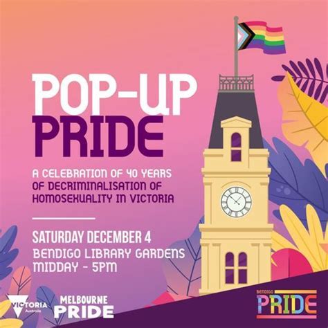 Pop Up Pride - a Bendigo Pride/Melbourne Pride celebration, Bendigo ...