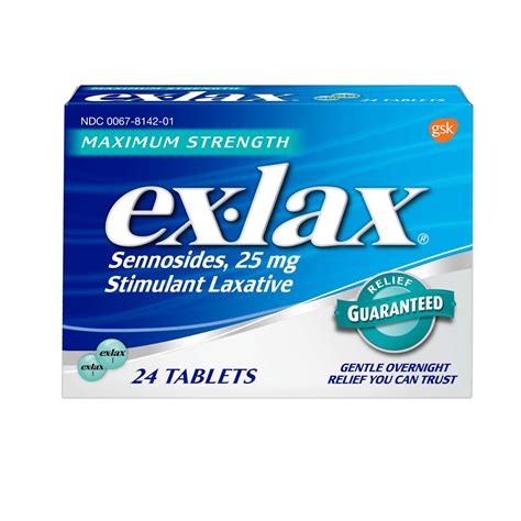 Ex-Lax Maximum Strength Stimulant Laxative Pills, 24 count - Walmart ...