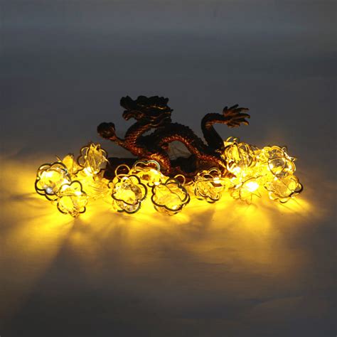 Diamond-in-Flower 14 LED Golden String Lights