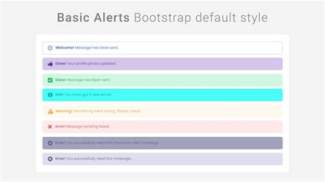 Basic alerts bootstrap default style | Premium PSD