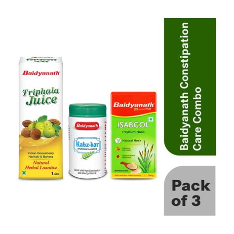 Baidyanath Constipation Care Combo- Triphala juice 1 LT, Kabz har 100 ...