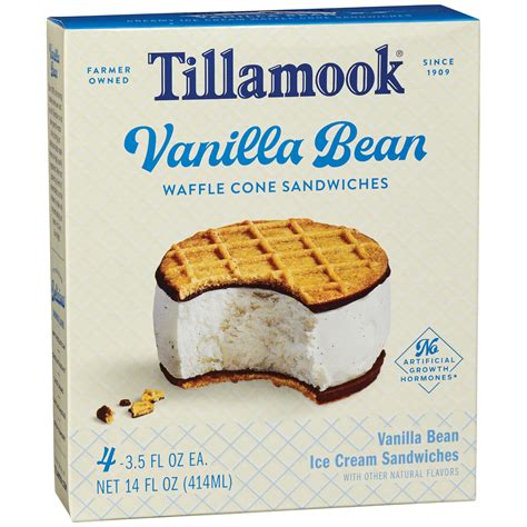 Tillamook Vanilla Bean Ice Cream Sandwiches - Shop Ice cream at H-E-B