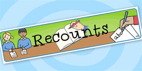Recounts - Display Banner (teacher made) - Twinkl
