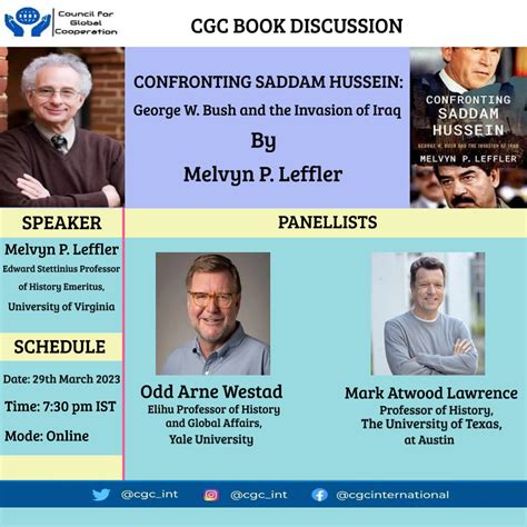 Book Discussion: Confronting Saddam Hussein by Melvyn P. Leffler ...