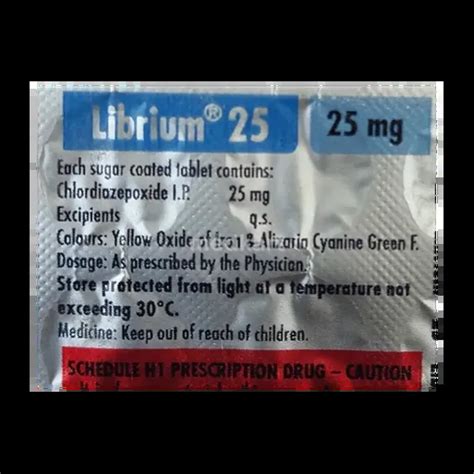 Librium 25MG Tablet 15's – In-Store Only | Medkart