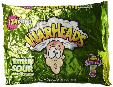 Warheads Extreme Sour Hard Candy Assorted Flavors Bag - 708g : Amazon ...