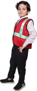 KAKU FANCY DRESSES Fire Fighter Safety Jacket Vest Role Play Career ...