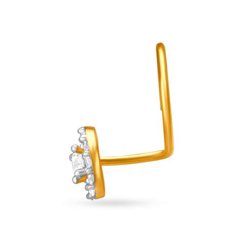 Circlet Gold and Diamond Nose Pin
