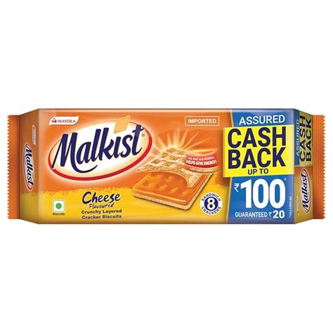 Malkist Cheese Flavoured Cracker Biscuits | Family Pack | 144gm (Pack ...