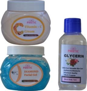 pmetic 100ml Glycerin , 200gm Vitamin-C Cream, 200gm Diamond Face Gel ...