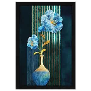 ArtX Paper Floral Wall Art Painting Framed, Wall Decor for Living Room ...