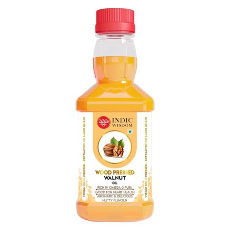 IndicWisdom Wood Pressed Walnut Oil 100 ml (Cold Pressed Walnut Oil ...