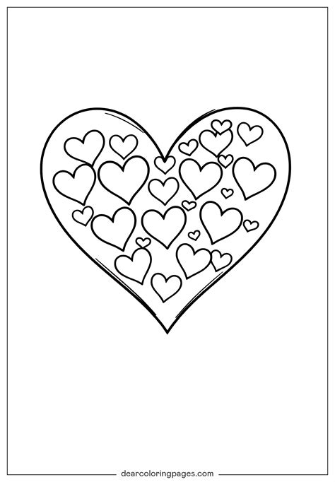 Free Printable Heart Shape Coloring Pages