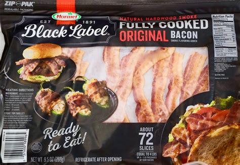 Hormel Black Label Fully Cooked Bacon Nutrition | Besto Blog