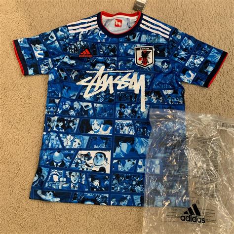 Japan x Stussy soccer jeresy Size large Brand... - Depop