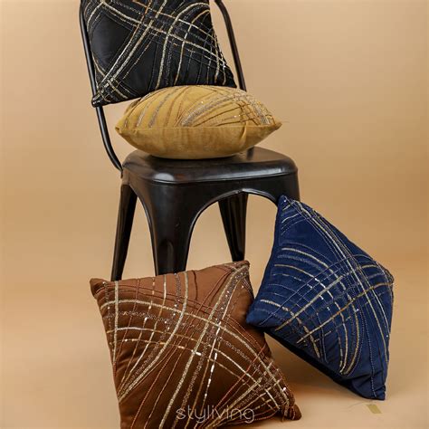 Sprangled Embroidery Velvet Cushion Covers – stylivingindia
