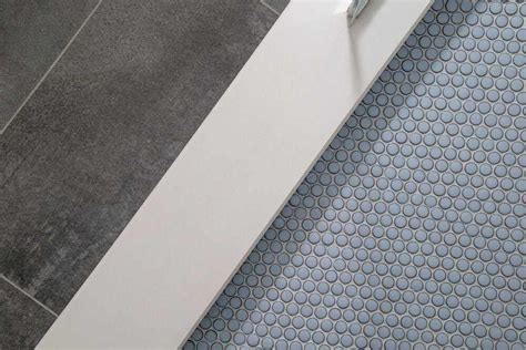 Tenedos Smoke Blue Penny Round Glazed Porcelain Tile India | Ubuy