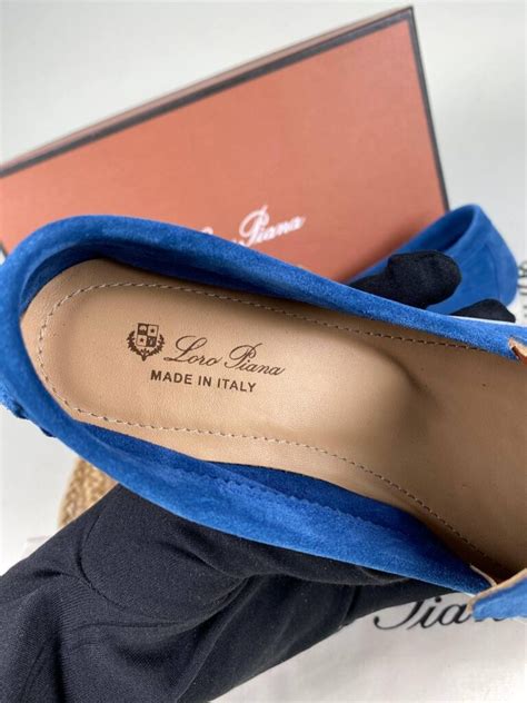 lora piana ayakkabi loafer saks mavi nubuk ithal - canta ayakkabi