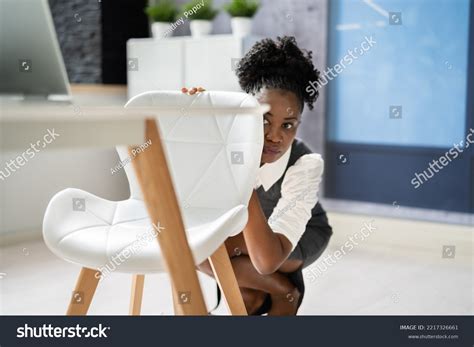 219 Woman Hiding Under Desk Images, Stock Photos & Vectors | Shutterstock