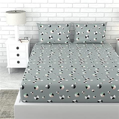 LORETO – A QUALITY LINEN BRAND 100% Cotton Bedsheet for Double Bed, 1 ...