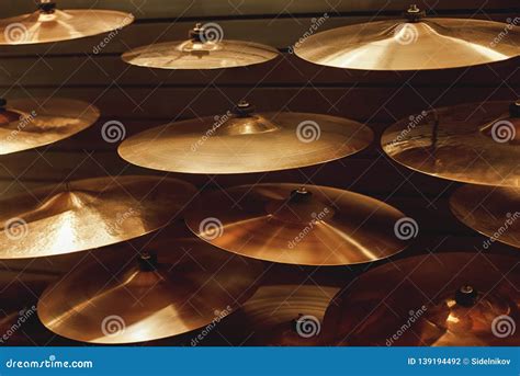 Visiting Musical Instrument Store. Different Types of Drum Cymbals for ...