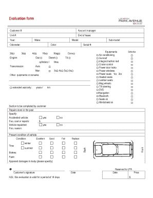 Fillable Online Evaluation form - Dealercom Fax Email Print - pdfFiller