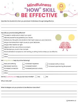 DBT Mindfulness HOW Skills Worksheets-Nonjudgmental-One Mindful ...