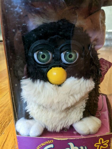 Furby 1998 black/white new in box model 70-800 by Tiger works ...