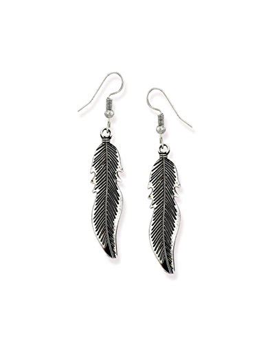Buy Zaveri Pearls Dark Antique Silver Leaf Shape Earring For Women ...