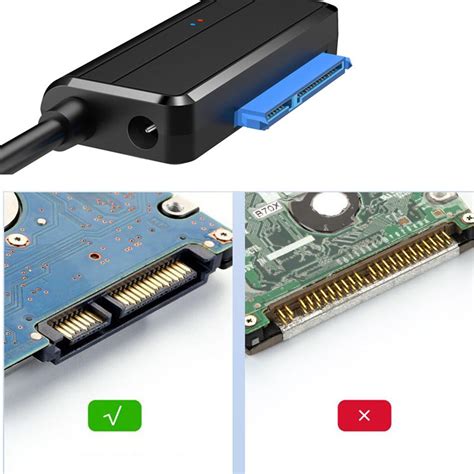 USB to SATA Adapter Cable External SSD/HDD Drives with Power Adapter E ...