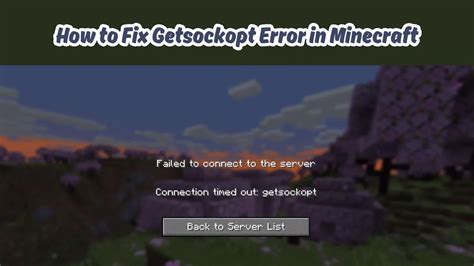 Image result for How to Fix Error Sockopt Minecraft Java