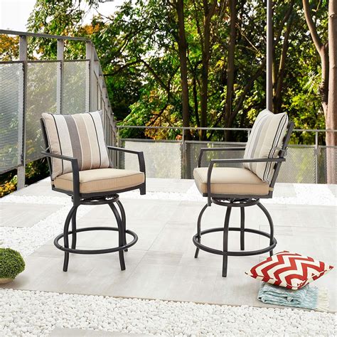 Buy LOKATSE HOME Patio Set Swivel Chairs Bistro Height with Arms ...