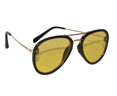 Buy Peter Jones Yellow Lenses Night Vision Aviator Unisex Sunglasses ...