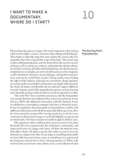 1. Unit 2 Preproduction overall - 209 I WANT TO MAKE A DOCUMENTARY ...