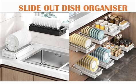 Buy MosQuick Stainless Steel Slide Out Organizers, Kitchen Bowl Stand ...