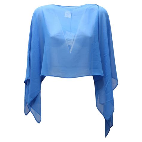 7073AC stola coprispalle donna MARELLA foulard blue scarf women