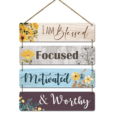 ARTELLY Motivational Positive Quotes Wooden Wall Art Hanging for Home ...