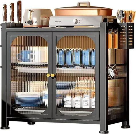 Buy Arcanine Kitchen Glass Door Buffet Cabinet, Bathroom Storage ...