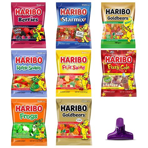 Mua Haribo Gummy Bears Assorted Candy Variety Pack of 8 5-Oz Gummy ...