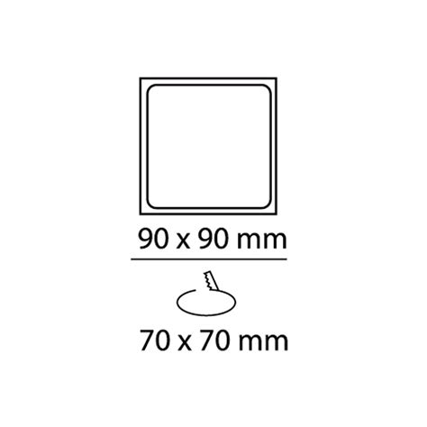 Kaju Recessed LED Downlight Square 8W Chrome - CristalRecord LED