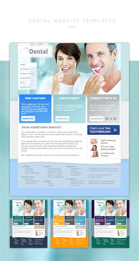 Dental Website Templates Concepts on Behance
