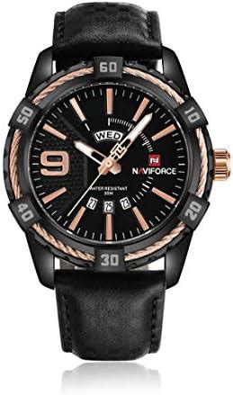 Buy NAVIFORCE Round Analogue Dial Designer Date & Day (Japanese Machine ...