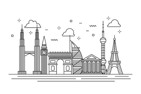 Twin towers drawing Images - Free Download on Freepik