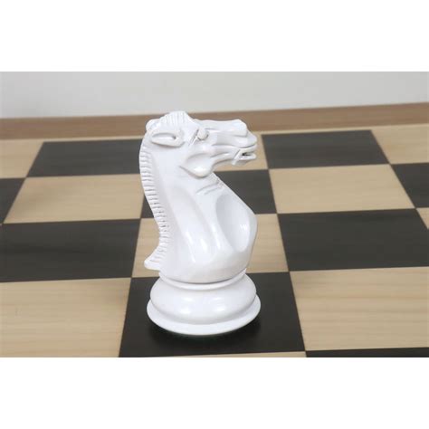 4.1" Pro Staunton Black & White Lacquered Wooden Chess Set - Chess Pie
