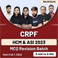 CRPF Head Constable Syllabus and Exam Pattern 2023