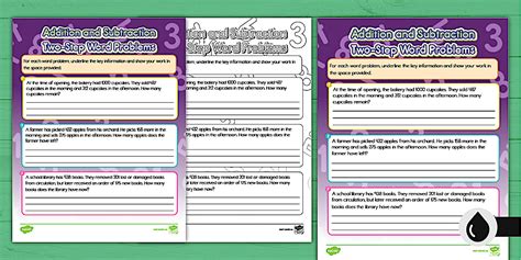 Image result for Two-Step Word Problems Puzzle Activity