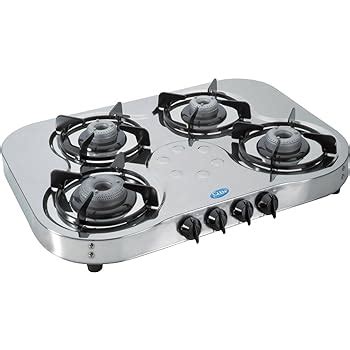 Buy Prestige Stainless Steel 4 Burner Gas Stove, Silver Online at Low ...